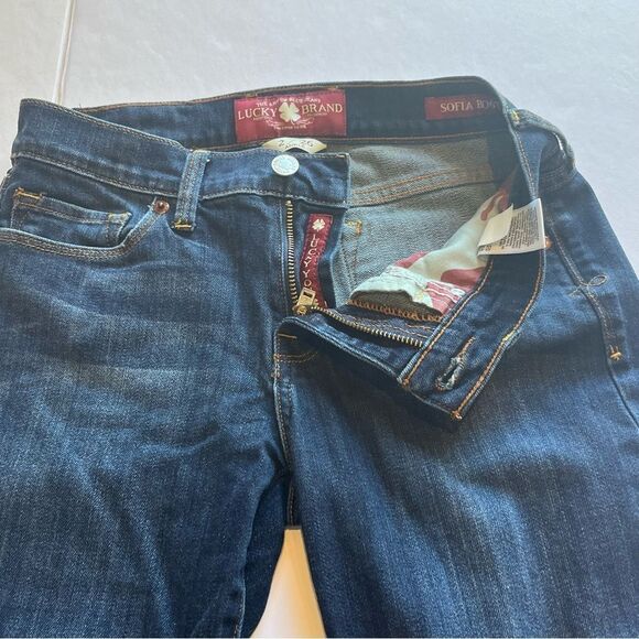 Lucky Brand Women's Blue Jeans Sofia Boot Size 2/26 Ankle - Picture 7 of 10